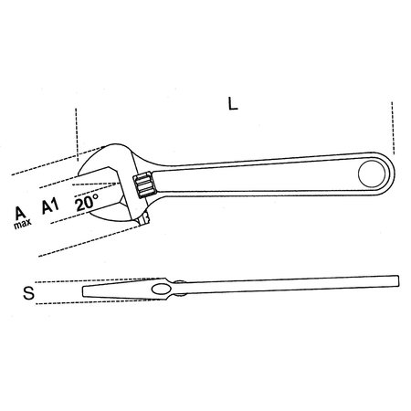 Beta 111INOX 200-ADJUSTABLE WRENCHES 001110320